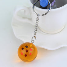 Load image into Gallery viewer, Fancy&amp;Fantasy Anime Goku Dragon Ball Super  Keychain 3D 1-7 Stars Cosplay Crystal Ball Key chain Collection Toy Gift key Ring