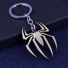 Load image into Gallery viewer, MQCHUN Marvel Super Hero Spiderman Keychain Spider Man Metal Key chain Keyring for Keys Gifts Men Fashion Key Chain souvenirs