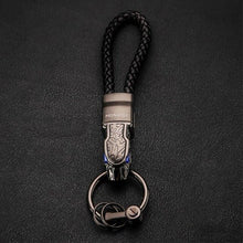 Load image into Gallery viewer, Creative Leopard Head Model Weave Keychains Key Holder Car Key Ring Chain Zinc Alloy Automobile Car Styling Car Accessories Gift