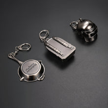 Load image into Gallery viewer, Game PUBG Keychain Playerunknown Battlefield Level 3 Helmet Backpack Saucepan Alloy Cosplay Props Accessories