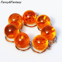 Load image into Gallery viewer, Fancy&amp;Fantasy Anime Goku Dragon Ball Super  Keychain 3D 1-7 Stars Cosplay Crystal Ball Key chain Collection Toy Gift key Ring