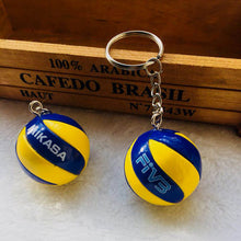 Load image into Gallery viewer, Mini PVC Volleyball Keychain Sport Key Chain Gift Car Ball Key Holder Ring For Sports Team For Men Women Keyring Birthday gift