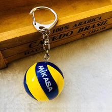 Load image into Gallery viewer, Mini PVC Volleyball Keychain Sport Key Chain Gift Car Ball Key Holder Ring For Sports Team For Men Women Keyring Birthday gift