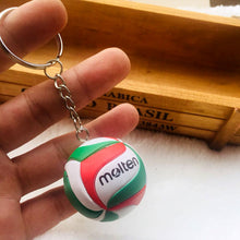 Load image into Gallery viewer, Mini PVC Volleyball Keychain Sport Key Chain Gift Car Ball Key Holder Ring For Sports Team For Men Women Keyring Birthday gift