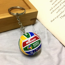 Load image into Gallery viewer, Mini PVC Volleyball Keychain Sport Key Chain Gift Car Ball Key Holder Ring For Sports Team For Men Women Keyring Birthday gift