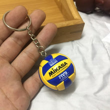 Load image into Gallery viewer, Mini PVC Volleyball Keychain Sport Key Chain Gift Car Ball Key Holder Ring For Sports Team For Men Women Keyring Birthday gift