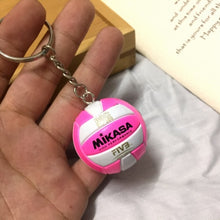 Load image into Gallery viewer, Mini PVC Volleyball Keychain Sport Key Chain Gift Car Ball Key Holder Ring For Sports Team For Men Women Keyring Birthday gift