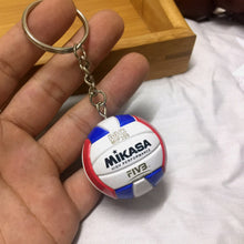 Load image into Gallery viewer, Mini PVC Volleyball Keychain Sport Key Chain Gift Car Ball Key Holder Ring For Sports Team For Men Women Keyring Birthday gift