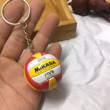Load image into Gallery viewer, Mini PVC Volleyball Keychain Sport Key Chain Gift Car Ball Key Holder Ring For Sports Team For Men Women Keyring Birthday gift
