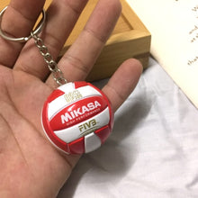 Load image into Gallery viewer, Mini PVC Volleyball Keychain Sport Key Chain Gift Car Ball Key Holder Ring For Sports Team For Men Women Keyring Birthday gift