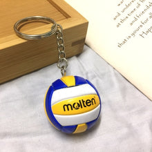 Load image into Gallery viewer, Mini PVC Volleyball Keychain Sport Key Chain Gift Car Ball Key Holder Ring For Sports Team For Men Women Keyring Birthday gift