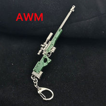 Load image into Gallery viewer, 2018 PUBG Copper Keychain Helmet And Guns 98K Game Fans Key Chains Ring Glitter Llaveros For PUBG Fans Chaveiro