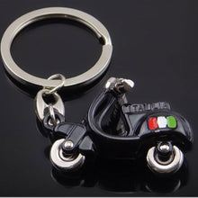 Load image into Gallery viewer, 3D Motorcycle Keychain for Vespa Piaggio 125 Ducati Honda Yamaha Suzuki Peugeot Fiat BMW Benz Car Keyring Funny Key Decoration
