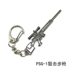 Load image into Gallery viewer, 2018 Hot Game 16 Styles PUBG CS GO Weapon Keychains AK47 Gun Model 98K Sniper Rifle Key Chain Ring for Men Gifts Souvenirs 6CM