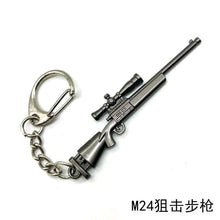 Load image into Gallery viewer, 2018 Hot Game 16 Styles PUBG CS GO Weapon Keychains AK47 Gun Model 98K Sniper Rifle Key Chain Ring for Men Gifts Souvenirs 6CM