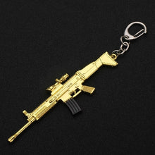 Load image into Gallery viewer, 2019 New PUBG FPS Game Player Unknown Battle Grounds 3D Keychain Weapon Gun Car Revolver eat chicken game Men Women car keychain