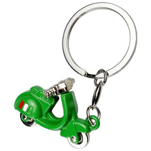 Load image into Gallery viewer, 3D Motorcycle Keychain for Vespa Piaggio 125 Ducati Honda Yamaha Suzuki Peugeot Fiat BMW Benz Car Keyring Funny Key Decoration