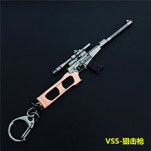 Load image into Gallery viewer, 2019 Hot Game 14 Styles PUBG CS GO Weapon Keychains AK47 Gun Model 98K Sniper Rifle Key Chain Ring for Men Gifts Souvenirs 10CM