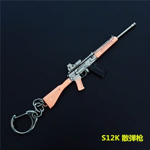 Load image into Gallery viewer, 2019 Hot Game 14 Styles PUBG CS GO Weapon Keychains AK47 Gun Model 98K Sniper Rifle Key Chain Ring for Men Gifts Souvenirs 10CM