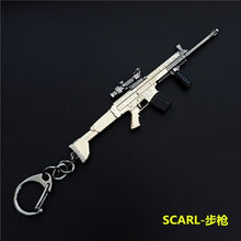 Load image into Gallery viewer, 2019 Hot Game 14 Styles PUBG CS GO Weapon Keychains AK47 Gun Model 98K Sniper Rifle Key Chain Ring for Men Gifts Souvenirs 10CM