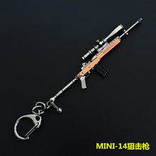 Load image into Gallery viewer, 2019 Hot Game 14 Styles PUBG CS GO Weapon Keychains AK47 Gun Model 98K Sniper Rifle Key Chain Ring for Men Gifts Souvenirs 10CM