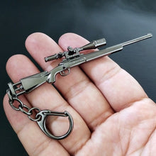 Load image into Gallery viewer, 2019 Hot Game 14 Styles PUBG CS GO Weapon Keychains AK47 Gun Model 98K Sniper Rifle Key Chain Ring for Men Gifts Souvenirs 10CM