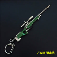 Load image into Gallery viewer, 2019 Hot Game 14 Styles PUBG CS GO Weapon Keychains AK47 Gun Model 98K Sniper Rifle Key Chain Ring for Men Gifts Souvenirs 10CM