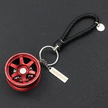 Load image into Gallery viewer, High Quality Car Key Chain For Key Ring Auto TE37 Wheels With Removable Brake Disc Keychain Keyrings For Car Accessories Gadgets