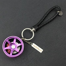 Load image into Gallery viewer, High Quality Car Key Chain For Key Ring Auto TE37 Wheels With Removable Brake Disc Keychain Keyrings For Car Accessories Gadgets