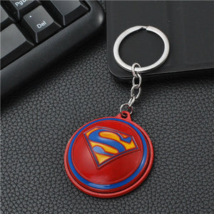 The Avengers Captain America Keychain Superhero Star Shield Pendant Keyring Car Key Chain Accessories Batman Marvel Key Chains
