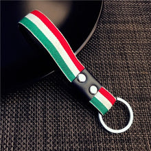 Load image into Gallery viewer, Fashion Motorcycle Key Chain Hand-Woven Leather Rope Car Keychain Men Women Simple Waist Hanging Key Chain key Ring Accessories