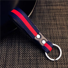 Load image into Gallery viewer, Fashion Motorcycle Key Chain Hand-Woven Leather Rope Car Keychain Men Women Simple Waist Hanging Key Chain key Ring Accessories