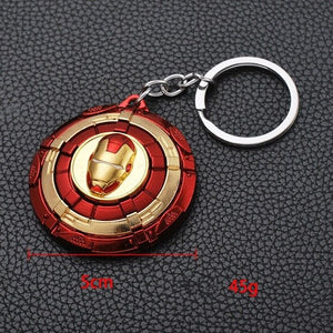2019 Marvel  Avengers Captain America Keychain Superhero Star Shield Pendant Keyring Fashion Car Key Chains For Men Accessories