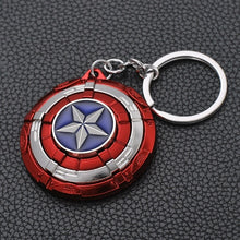 Load image into Gallery viewer, 2019 Marvel  Avengers Captain America Keychain Superhero Star Shield Pendant Keyring Fashion Car Key Chains For Men Accessories