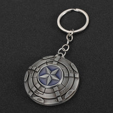 Load image into Gallery viewer, 2019 Marvel  Avengers Captain America Keychain Superhero Star Shield Pendant Keyring Fashion Car Key Chains For Men Accessories