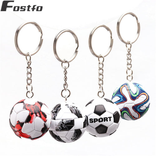 3D Sports Football Key Chains Souvenirs PU Leather Keyring for Men Soccer Fans Keychain Pendant Boyfriend Gifts