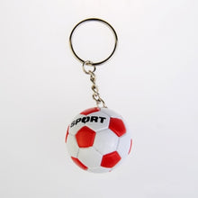 Load image into Gallery viewer, 3D Sports Football Key Chains Souvenirs PU Leather Keyring for Men Soccer Fans Keychain Pendant Boyfriend Gifts