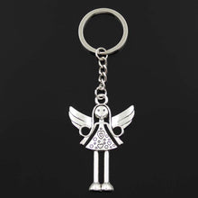 Load image into Gallery viewer, New Keychain 58x38mm angel Pendants DIY Men Car Key Chain Ring Holder Keyring Souvenir Jewelry Gift