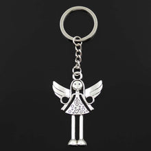 Load image into Gallery viewer, New Keychain 58x38mm angel Pendants DIY Men Car Key Chain Ring Holder Keyring Souvenir Jewelry Gift