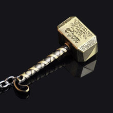 Load image into Gallery viewer, 1pcs/lot Movie Marvel's The Avengers Rocky Accessories Hammer Keychains Quake Metal Keychain Toy Props For Men Decoration