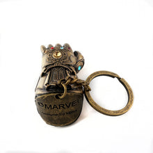 Load image into Gallery viewer, M2 Marvel Avengers Endgame Thanos Weapons Double-edged Sword Keychain Glove Gauntlet Metal Keyring Men Car Women Bag Accessories