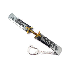 Load image into Gallery viewer, M2 Marvel Avengers Endgame Thanos Weapons Double-edged Sword Keychain Glove Gauntlet Metal Keyring Men Car Women Bag Accessories