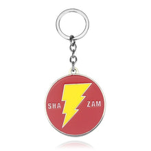 Load image into Gallery viewer, The Avengers 4 Marvel Captain Marvel Logo Shield ShaZam Keychain Superhero Thor Key Chains keyring Movie Jewelry Gift For Men