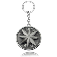 Load image into Gallery viewer, The Avengers 4 Marvel Captain Marvel Logo Shield ShaZam Keychain Superhero Thor Key Chains keyring Movie Jewelry Gift For Men