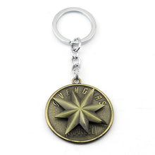 Load image into Gallery viewer, The Avengers 4 Marvel Captain Marvel Logo Shield ShaZam Keychain Superhero Thor Key Chains keyring Movie Jewelry Gift For Men