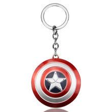 Load image into Gallery viewer, The Avengers 4 Marvel Captain Marvel Logo Shield ShaZam Keychain Superhero Thor Key Chains keyring Movie Jewelry Gift For Men