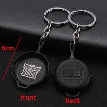 Load image into Gallery viewer, Game PUBG Keychain Cosplay Prop Metal Accessories Pan Backpack Key Ring Helmet 98K Key Chain