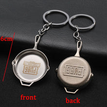 Load image into Gallery viewer, Game PUBG Keychain Cosplay Prop Metal Accessories Pan Backpack Key Ring Helmet 98K Key Chain