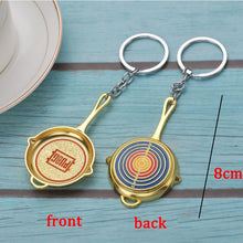 Load image into Gallery viewer, Game PUBG Keychain Cosplay Prop Metal Accessories Pan Backpack Key Ring Helmet 98K Key Chain