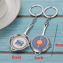 Load image into Gallery viewer, Game PUBG Keychain Cosplay Prop Metal Accessories Pan Backpack Key Ring Helmet 98K Key Chain